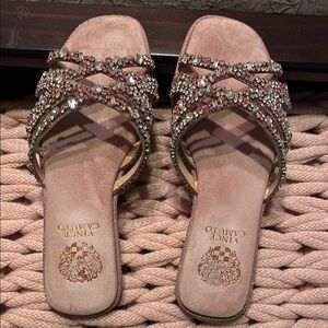 Vince Camuto Pink Embellished Women's Sandals